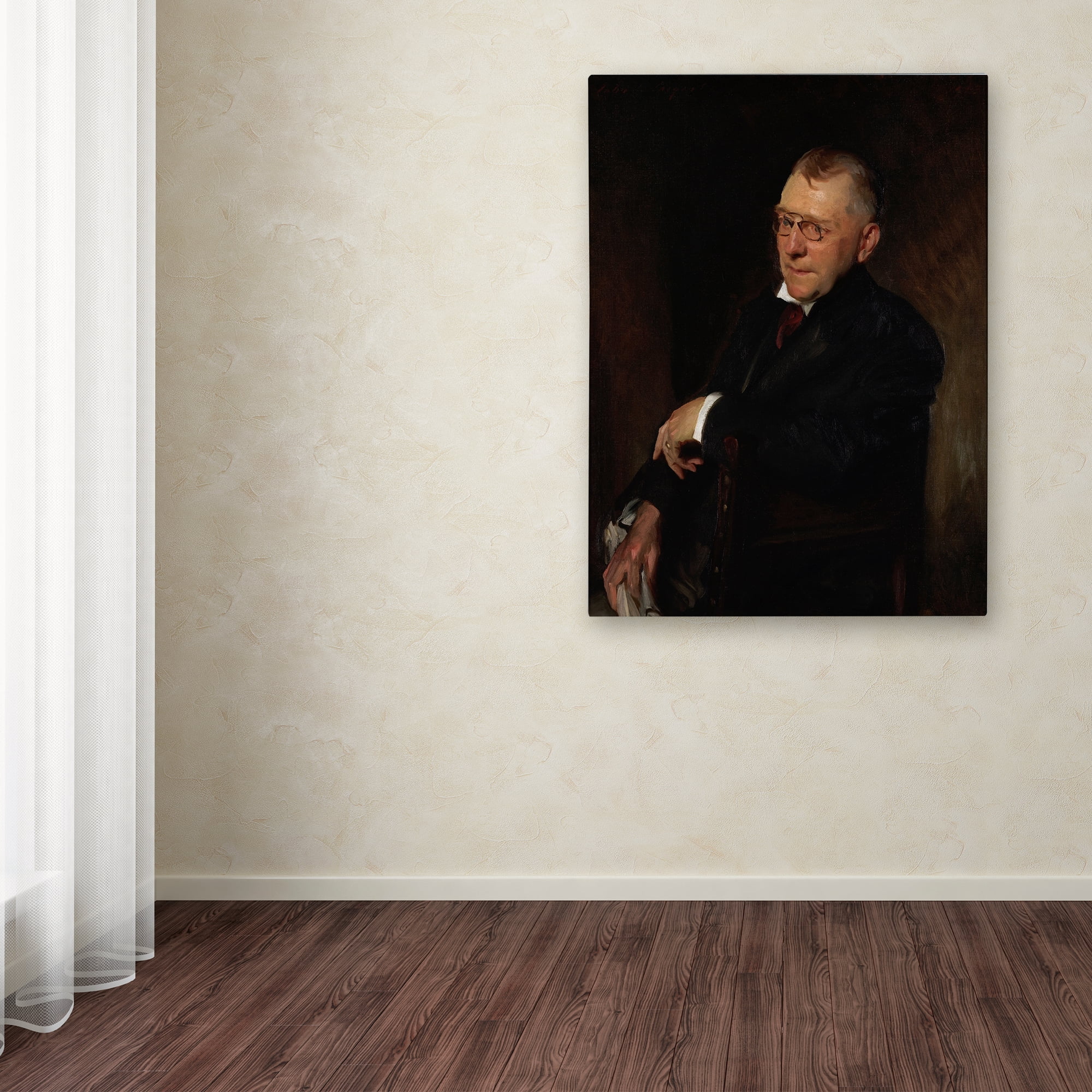 John Singer Sargent 'Portrait Of James Whitcomb Riley' Canvas Art