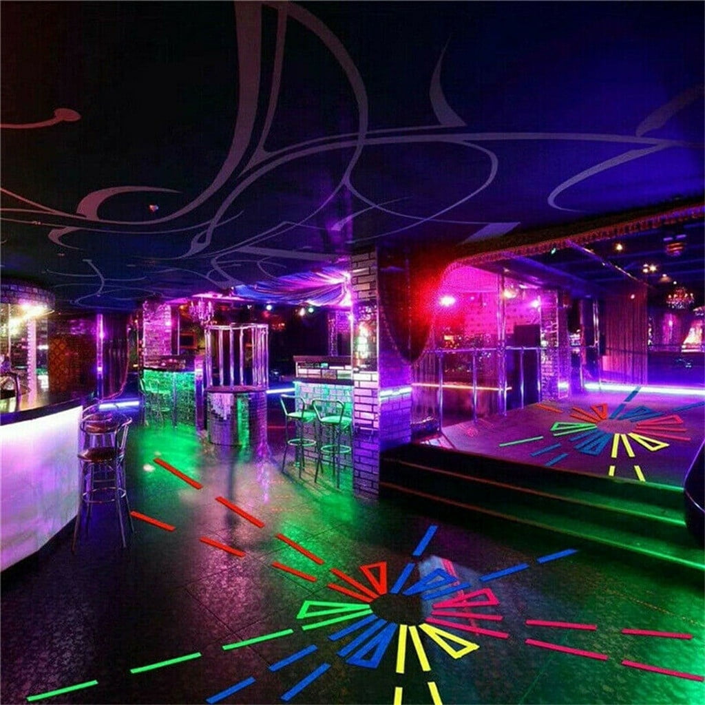 18Pcs Neon Tape,Fluorescent Tape,Sticky Cloth,UV Blacklight Reactive Glow,6 Colors Neon Fluorescent Gaffer Cloth Tape, 1" x50Ft per Roll for Glow Parties,Theater Stages and Sports(Multicolor)