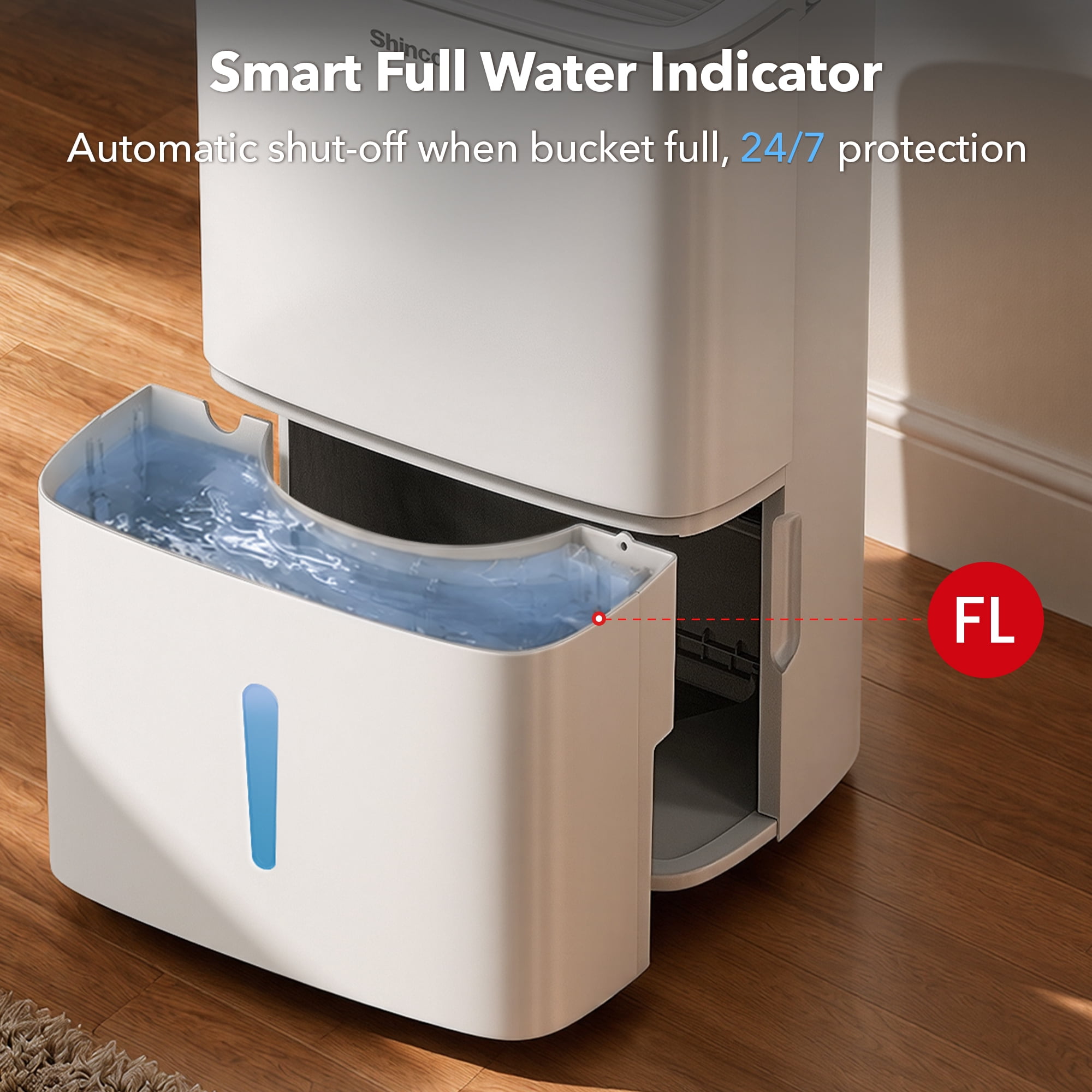 150 pt. 7,000 sq.ft. Portable Dehumidifier in White with WiFi Control, Built-in Pump, Dual-Filter, Auto Defrost