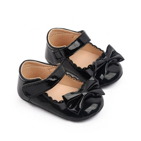 

Xinhuaya 0-18M Toddler Girl Dress Shoes Mary Jane Bowknot Soft Sole Princess Shoes for Baby Girl