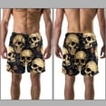 thumbnail image 3 of luoweisi Men's Beach Shorts Quick Dry Swim Trunks with Mesh Lining Skull L, 3 of 5