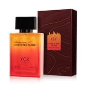 YCZ Love's Red Flame Men's Cologne, Passionate Vanilla & Musk Eau De Parfum, Warm & Spicy Fragrance for Date Night, 1.7 fl oz