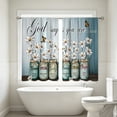 thumbnail image 4 of Mason Jar Daisy Butterfly God Quote Kitchen Curtain,Short Panel Window Valance for Sink,Breakfast Nook,Home Decor, 4 of 5