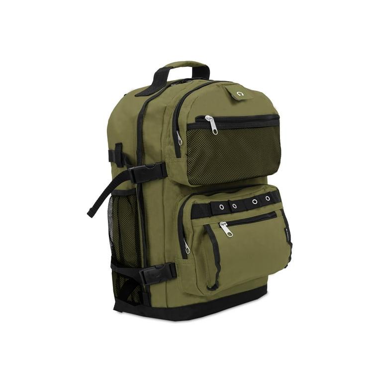 Everest 20 Oversized Deluxe Backpack Olive All Ages Unisex 3045R OLI BK Carrier and Shoulder Book Bag for School Work Sports and Travel