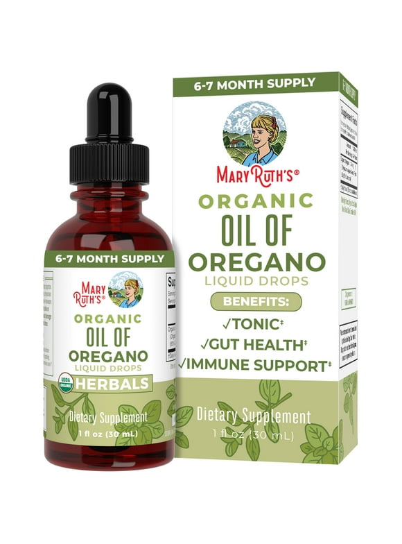 MaryRuth's | USDA Organic Oil of Oregano Liquid Drops | Herbal Blend for Digestive Health & Immune Support | Vegan, Non-GMO | 1 fl oz / 30ml