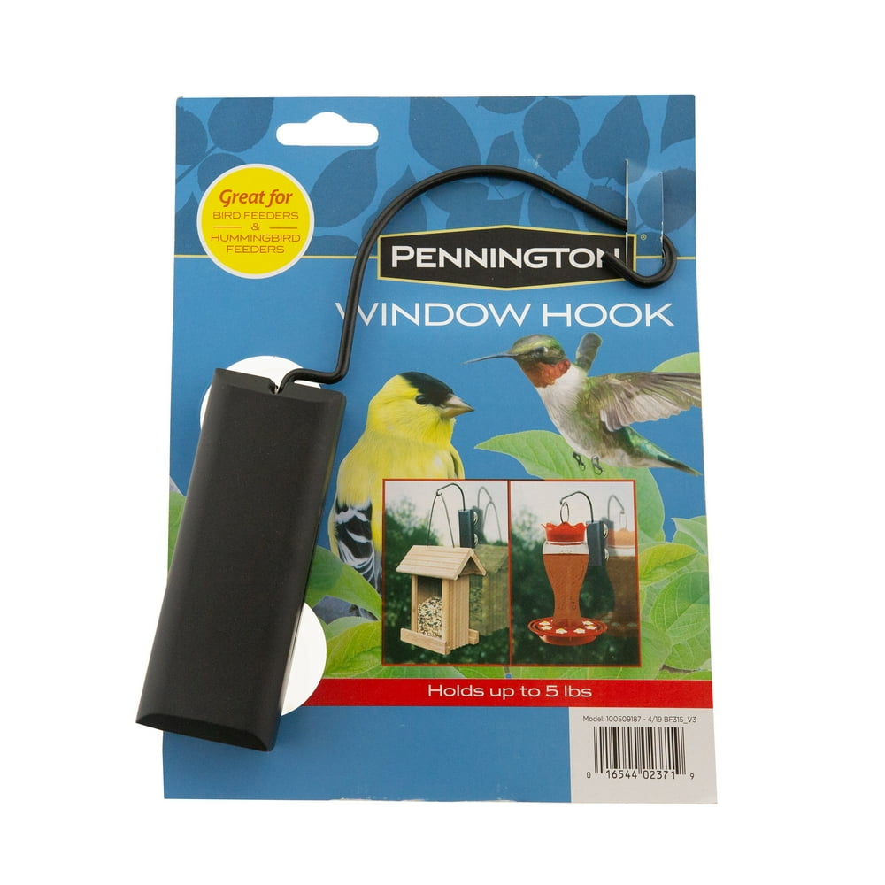 Pennington, Black Plastic, Hummingbird Feeder Window Hook, 5 lb