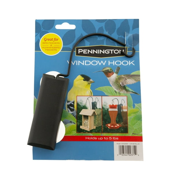 Pennington, Black Plastic, Hummingbird Feeder Window Hook, 5 lb