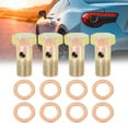 thumbnail image 2 of Unique Bargains 4 Sets M10x1.0mm Car Metric Thread Banjo Bolts Brake Fitting Adapter with M10 Washers, 2 of 6