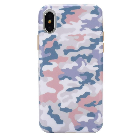 Velvet Caviar Compatible with iPhone Xs Max Case Camo - Cute Protective Phone Cases for Girls & Women (Pink Blue Nude Camouflage)