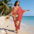 thumbnail image 3 of XYZCANDO Kaftan Dresses Plus Size Swimsuit Coverup Summer Bathing Suit Caftan Loungewear Beach Dress Art Flowers Bikini Cover Up Oversized Beach Robe Hawaiian Dresses Flowy Resort Wear, 3 of 7