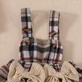 thumbnail image 6 of HCNTES Girls Clothes First Christmas Baby Girl Outfit Plaid Clothes Long Sleeve Romper Overall Skirt Dress Cute Fall Winter Outfit Girls Strap Skirt Suit, 6 of 8