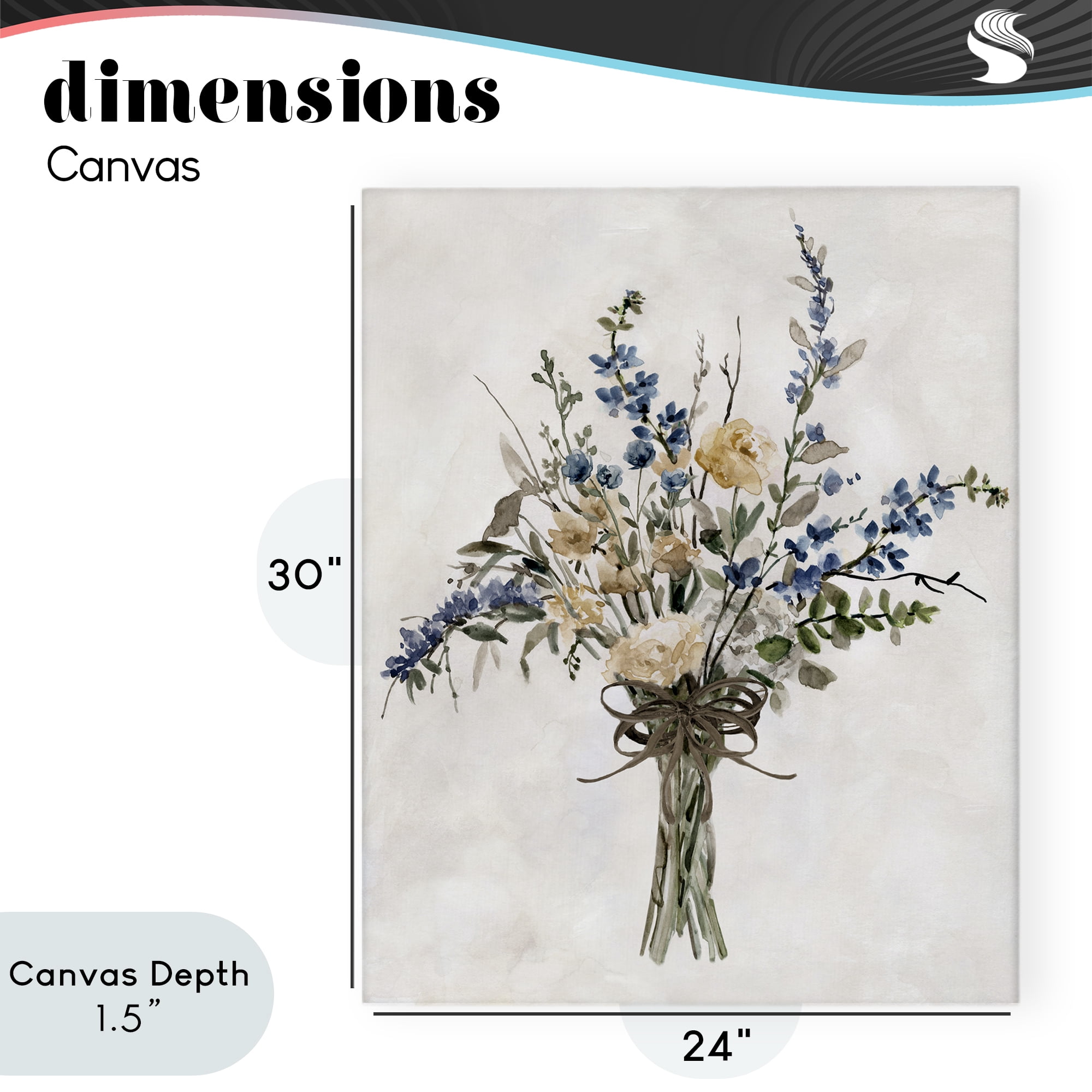 Stupell Industries Subdued Flower Bushel Canvas Wall Art, design by Carol Robinson