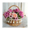 thumbnail image 2 of Cesta de almacenamiento tejida y cestas de flores de boda con cinta de mimbre, decoración de jardín de ratán como se muestra, como se muestra, 2 of 5