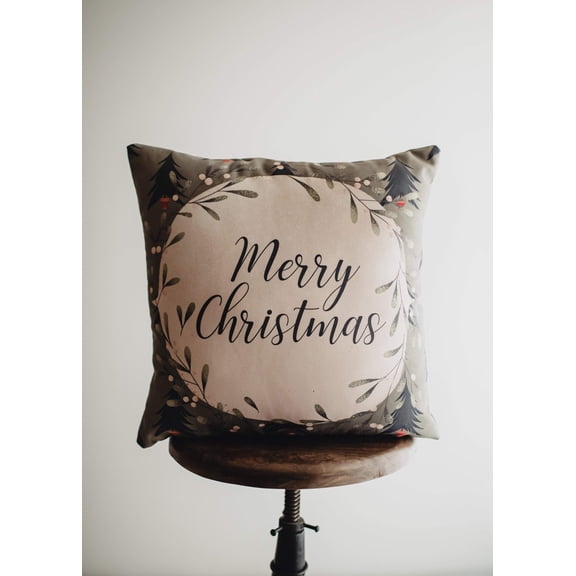 Beige Merry Christmas | Throw Pillow Cover | Christmas tree | Christmas Gifts | Room Decor | Mom Gift | Aaesthetic Room Decor