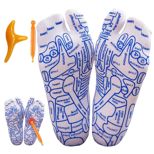 Massage Socks with Acupressure Points - Relieve Foot Fatigue & Improve Circulation, Comfortable Reflexology Footwear for Relaxation & Recovery,Small Size