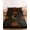 Black, Charcoal, Amber, Sepia, variant on Queen Size Fitted Sheet Set - Fall Pumpkins 3 Piece Bedding Sets 16" Deep Pocket Fitted Sheet with 2 Pillowcases, Halloween Rustic Night Moon Cats Purple Brushed Microfiber Hotel Luxury Bed Sheets