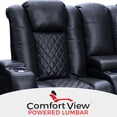 thumbnail image 4 of Seatcraft Euphoria Heat and Massage Loveseat, Italian Leather, Powered Headrest, Powered Lumbar, Power Recline, Black, 4 of 10