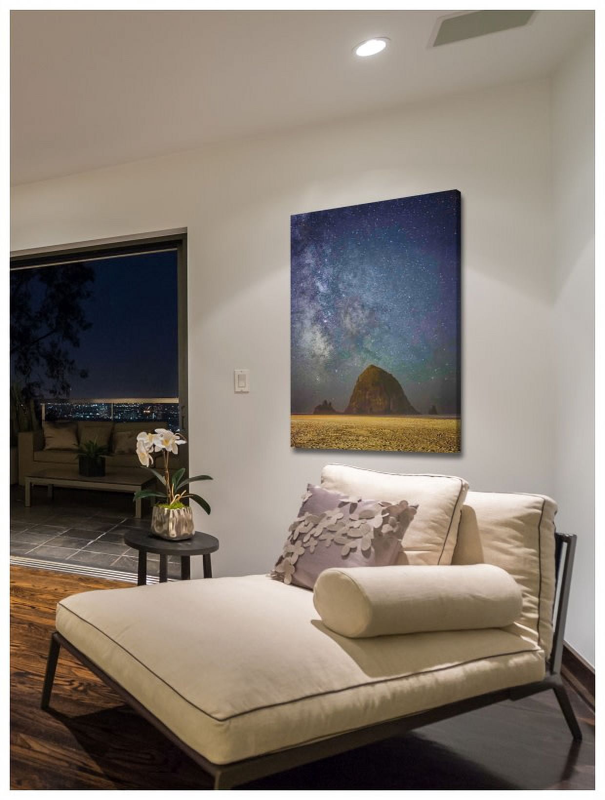 Marmont Hill "Sparkling Skies Over Haystack Rock" Painting Print on Canvas