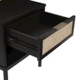thumbnail image 6 of New Pacific Direct Caine Rattan Night Stand/ Side Table in Black, 6 of 13