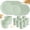 green2, variant on Green Unbreakable Plates and Bowls Sets Microwave and Dishwasher Safe,Dark Green Dinnerware Sets for 8Christmas Reusable Plastic Dishes Set Lightweight for Kids Elderly Kitchen Adults Camping Outdoor