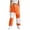 Orange, variant on AherBiu Sweatpants for Women Color Blocked Drawstring Elastic High Waisted Casual Loose Cinch Bottom Joggers Pants with Pockets(X-Large,Yellow)