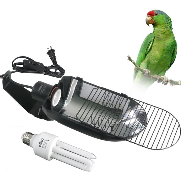 OIIBO Bird Cage Lighting Kit with UVB UVA Bulb for Healthy Birds - Full  Avian  Lamp