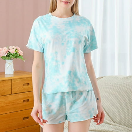 

Cntydi Pajamas for Women Gifts Womens Short Sleeve 2 Piece Short Pajamas Set Nightwear Sleepwear Loungewear