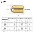 thumbnail image 2 of Uxcell 30pcs Ball Point Spring Plunger 3x4mm Brass No Step Ball Plunger, 2 of 5