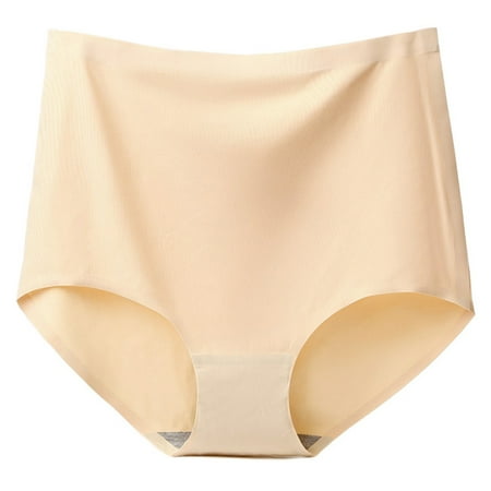 BYOIMUD Women s Seamless Panty High Waisted Breathable No Show Panties High Performance Stretch for Effortless Comfort Cute Clothes Gift for Women Fashion 2023 Beige XXXL
