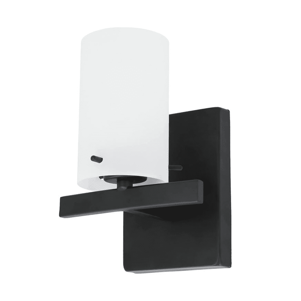 Luminance Boca Boca Vanity Light Wall Sconce | Modern Black Bathroom Decor Fixture for Over Sink and Above Mirror 1-Light F2531-31