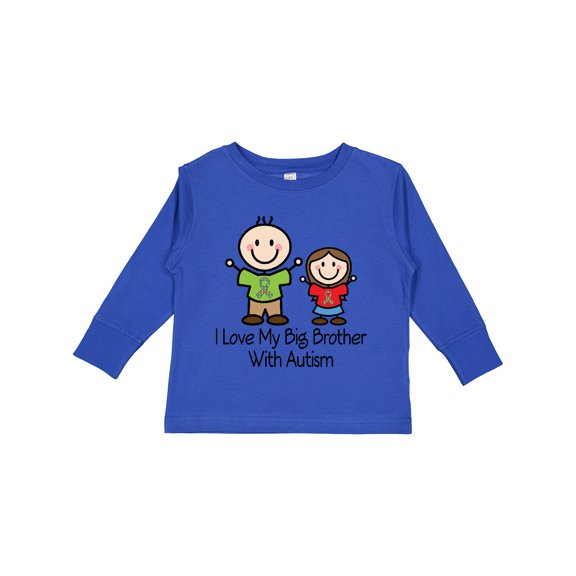 Inktastic I Love My Brother with Autism Girls Long Sleeve Toddler T-Shirt