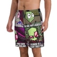 thumbnail image 2 of Invader Zim Men's Beach Shorts Swim Trunks Casual Quick Dry Board Shorts Swimwear with Mesh Lined and Pockets, 2 of 8