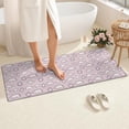 thumbnail image 4 of Pink Purple Sun Cloud Pattern Bathroom Rugs Mat,Non Slip Microfiber Bathroom Rug,Rubber Backing,Soft Bathroom Mats for Bathroom Floor,Tub and Shower,60x24in(150x60cm), 4 of 5