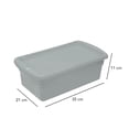 thumbnail image 3 of Caja organizadora Plastic Trends Zapatera Miami 5 litros Color Gris, 3 of 4