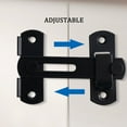 thumbnail image 4 of 1 pcs Stainless Steel Door Lock, Small Door Latch Lock Flip Lock Safety Door Bolt Lock, Door Frame Latch, Black, 4 of 8