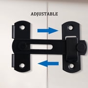 1 pcs Stainless Steel Door Locks Latch, Sliding Door Lock Flip Lock Gate Latch, Security Door Bolt Lock, Black