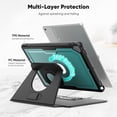 thumbnail image 4 of FJLBDE Case for iPad 9th 8th 7th Gen 10.2 inch 2021 2020 2019, 360 Rotating Stand iPad Protective Case Cover with Auto Wake/Sleep, Green, 4 of 7