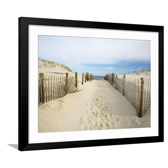 Art.com Quiet Beach Photographic Print by Stephen Mallon, Black Frame Wall Art, 40" x 32"