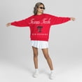 thumbnail image 3 of Women's Gameday Couture Red Texas Tech Red Raiders Legacy Club Oversized Premium Fleece Sweatshirt, 3 of 5