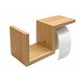 thumbnail image 2 of Porta Rollo Papel Higiénico Mdf Con Estante Moderno Baño Cafe, 2 of 5