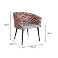 thumbnail image 3 of Sillon Durex Furniture estructura de acero respaldo 2 colores asiento tapizado gris claro Modelo Vip 212, 3 of 4