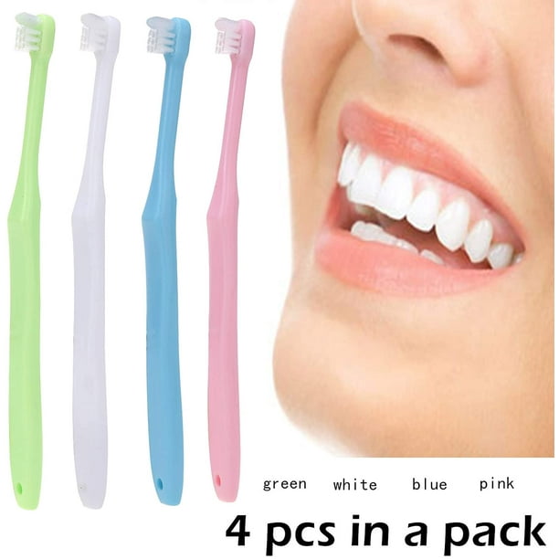 Buy WLLHYF 4 Pcs Tuft Toothbrush Set - Soft End-Tufted Brushes For Interdental Cleaning (2 Blue 2 Green) - Ideal For Orthodontics & Detail Care - International Shipping Available | Buy