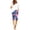 Purple, variant on Trendfront Women's Plus Size Graphic Print Bermuda Shorts Lightweight Elastic Waist with Pockets Lounge Bottoms