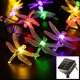thumbnail image 1 of Guirnalda de 30 luces LED solares con forma de libélulas, impermeables, para decoración navideña de patios interiores y exteriores, a todo color., 1 of 4