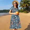 thumbnail image 4 of Honeii Watermelons Dachshunds Print Women’s Short Sleeve Dress, Comfortable Casual Dress, Soft Polyester Spandex Blend, Stylish Everyday Wear for Summer, Perfect for Travel and Vacation, 4 of 6