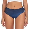 thumbnail image 1 of Balery Retro Blue Glitter Ropa Interior de Algodón para Mujer con Dibujo – Braguitas Cómodas y Elásticas, Estilo Clásico-Small, 1 of 6