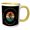 Yellow/White, variant on 3drose, Jay Peak, Vermont. Man Skier. Yellow, Black. Alpine Skiing Gift, 11oz Two-tone Yellow Mug