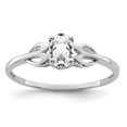 thumbnail image 2 of Auriga Fine Jewelry 925 Sterling Silver White Topaz Solitaire Engagement Ring Size 8 for Women, 2 of 4