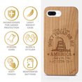 thumbnail image 4 of Case Yard Wooden Case Outside Soft TPU Silicone Slim Fit Shockproof Wood Protective Phone Cover for Girls Boys Men and Women Supports Wireless Charging Don't Tread On Me Design case for iPhone-8-Plus, 4 of 7