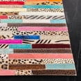 thumbnail image 3 of SAFAVIEH Studio Leather Asia Colorful Stripes Area Rug, Ivory/Blue, 5' x 8', 3 of 9